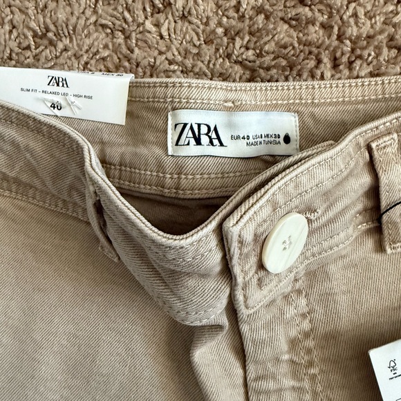 Zara Tan Denim Pants - Picture 3 of 5